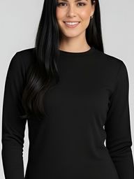 Blusa térmica feminina na cor preto