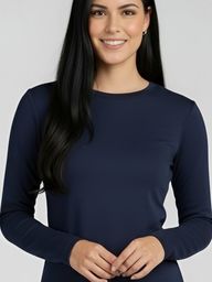 Blusa térmica feminina na cor marinho