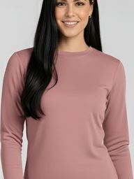 Blusa térmica feminina na cor rosé