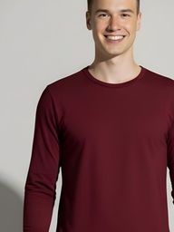 Blusa térmica masculina na cor bordô
