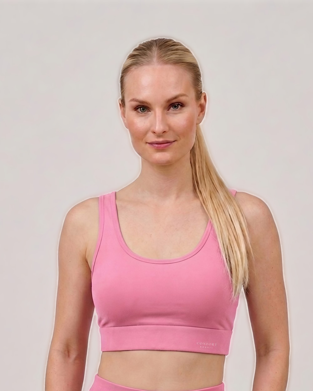 Top fitness rosa chiclete da linha Verão 26/27