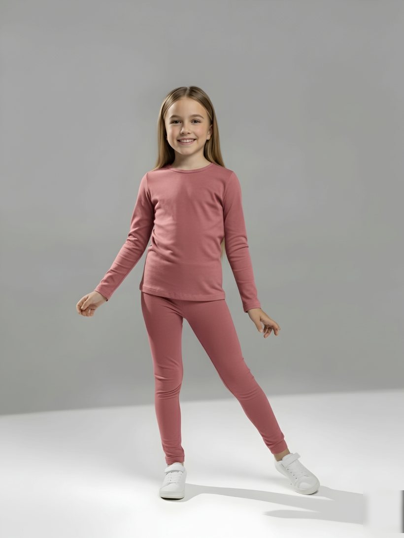 Conjunto térmico infantil rosé